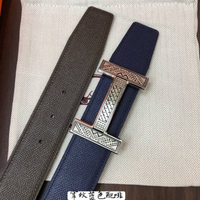 Hermes-38Mm 爱马仕专柜同步 进Epsom双面小牛皮 精钢精品五金 双面可用
