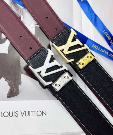 皮带：Lv..路易..威登顶级复刻. 腰带：原单品质百分百进口原厂头层牛皮，保证真皮。雕花镂空工艺.真空电镀.永不掉色.24K纯钢扣头层小牛皮纹双面两用专柜同等 - 点击图像关闭