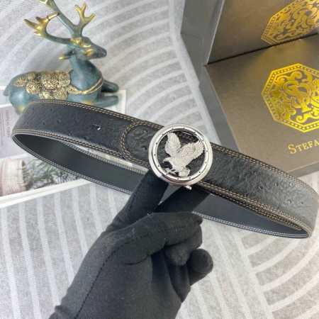 史蒂芬 特种皮腰带系列 ，原厂五金精品不锈钢扣，手感柔软舒适 宽3.8Cm。P200 - 点击图像关闭