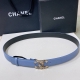 特 Chanel 24S Cc 树脂黑 字母 Logo搭扣 黄铜金属小牛皮腰带 手感柔软 细腻 3.0Cm