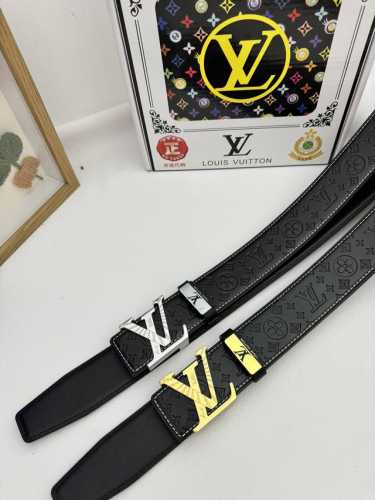 品名：Lv..路易..威登原单 材质：原单牛皮腰带 百分百头层牛皮腰带保证真皮，24K纯钢扣，专柜原单品质、做工精细，时尚大牌，送人自用首选 包装： 请认准如图