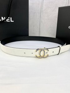 特 P210 宽度3.0Cm Chanel 香奈儿 原版碰纹牛皮支持Nfc芯片官方网站链接扫码验证、金 银 色镶钻钢扣。