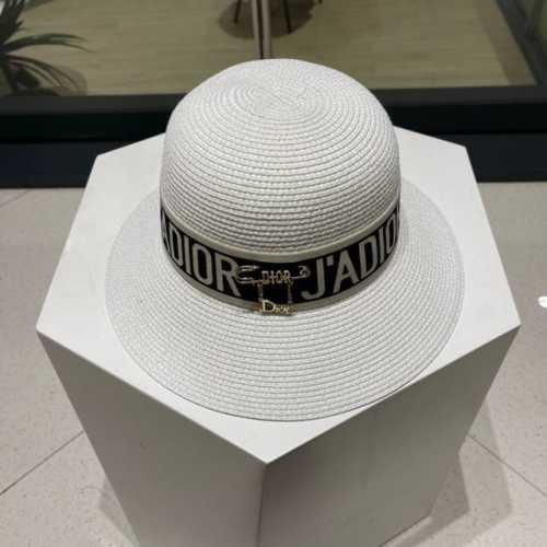 Dior迪奥草帽 夏季新款太阳帽 草帽 高级定制 头围57Cm