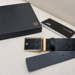 Mont~Blanc万~宝龙 宽3.5Cm 进口双面牛皮 百分百专柜纯铜扣 一带两用 时尚大气 成功男士的必备品 送礼佳品 自行裁剪尺码 扣头可随意搭配！