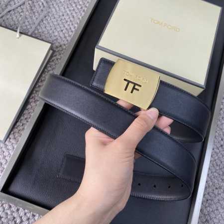 Tom Ford 汤姆福特。新品高端双面小牛皮，简约商务男士腰带，4.0Cm宽，双面使用，配原版包装 - 点击图像关闭