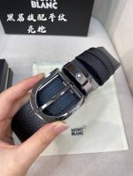 Montblanc万宝龙 宽3.5Cm 采用头层牛皮 精品针式扣头 自由裁剪商务休闲皮带。