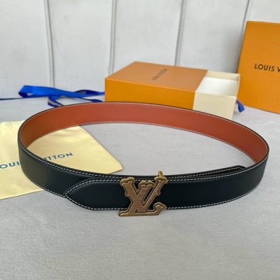 原版包裝 L0Uis Vuitt0N 今季新品 男士原單腰帶 寬度40毫米 雙面頭層小牛皮車雙線工藝 搭配經典鋼扣五金 適合沈穩低調的男神使用