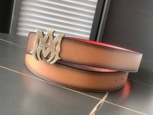 Amiri 新款全新工艺、原版走线3.8Cm双面腰带法国原厂小牛皮，A级钢扣 品质毋庸置疑 没有更好 只有最好,升级版