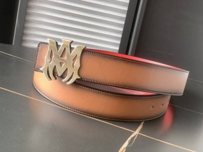 Amiri 新款全新工艺、原版走线3.8Cm双面腰带法国原厂小牛皮，A级钢扣 品质毋庸置疑 没有更好 只有最好,升级版