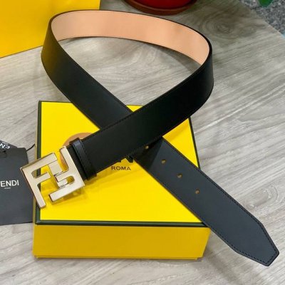 特 Fendi 芬迪宽38Mm 男士时尚休闲腰带 进口小牛皮+头层磨砂底 顶级做工，搭配标志Ff搭扣，奢华时尚休闲 原单品质。