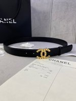 宽度3.0Cm Chanel 香奈儿 荔枝纹牛皮支持nfc芯片官方网站链接扫码验证、金 银 色镶钻钢扣。