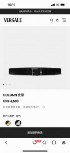 范思哲 宽4.0Cm 新款 进口头层牛皮 配有古代古典柱子启发的扣环 、插针式搭扣、