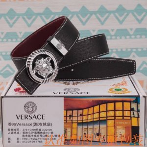 品名：范思哲 皮带原单 腰带 材料：百分百头层牛皮腰带，保证真皮皮带，专柜原单品质、做工精细，送人自用首选 包装： 请认准如图专柜包装，赠送打孔器，银联发票，宽