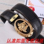品名：Versace.范思哲原单 材料：百分百头层牛皮，保证真皮。24K纯钢扣双面可用专柜同等质量， 送人自用首选 包装： 请认准如图专柜包装，赠送打孔器，银联