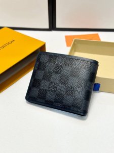 短 长 颜色 黑格蓝尺寸 长19X10短12X10Lv官网同步经典款！超精细手工，信用卡槽 存放纸币和票据，可存放现金的带撑板隔层