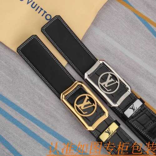 腰带皮带：Lv 路易威登原单牛皮皮带 男款皮带：材质百分百头层牛皮腰带保证真皮皮带，专柜原单品质、做工精细，时尚大牌，送人自用首选包装： 请认准如图专柜