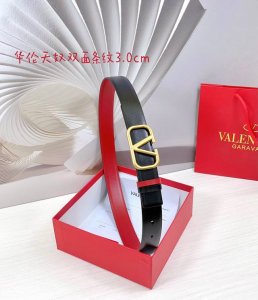 3.0Cm 华伦天奴双面条纹腰带 双面头层牛皮皮料 长度 .75.80.85.90.95.100.105.欧 铜五金扣原版开模定制庆祝]