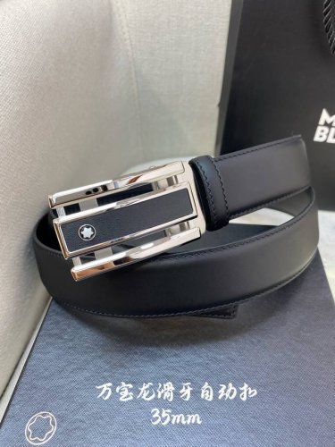 万宝龙男士自动腰带- 宽度34Mm 316精品钢扣 精工打造 手感柔软 可以裁剪