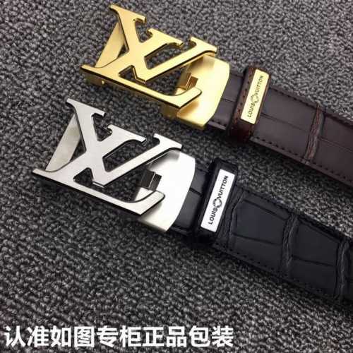 品牌：Lv.路易威登自动扣P200 型号：原单！认准如图专柜正品包装 等级：意大利进口头层牛皮，自动扣，鳄鱼纹，Lv.易路威登，世界著名奢侈品品牌，国外专柜有同