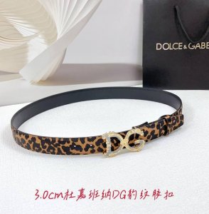 特 3.0Cm 杜嘉班纳D&G 腰带，豹纹面平纹底，长度：.75.80.85.90.95.100.欧，铜五金滴胶扣原版开模定制庆祝]