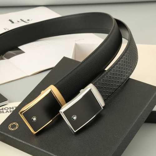 特 万宝龙 头层自动牛皮 宽3.5Cm 官网同步，不锈钢金属标识，适合商务低调人士！自动扣款式