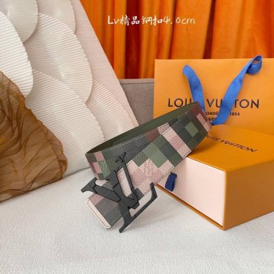 特 Lv.路易威登 全套包装 原版品质 代工厂货品 40Mm宽度 正品一体铸造五金钢扣，原厂皮料 双面原厂定制面料，区别市场货