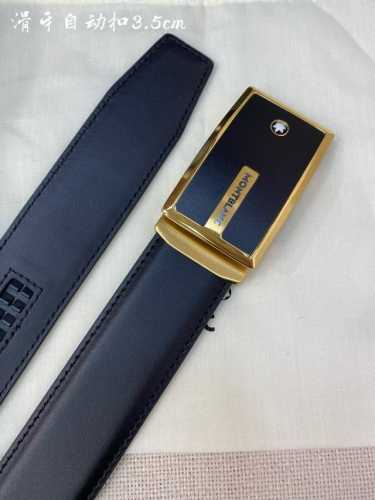 特 万宝龙男士自动腰带- 宽度34Mm 316精品钢扣 精工打造 手感柔软 可以裁剪