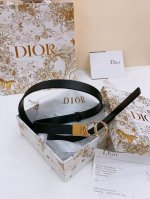 Dior Saddle Belt 旋转五金 双面可用马鞍腰带 粒面牛皮面与光滑牛皮底 手感柔软 精致 腰带2.0Cm