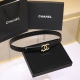 chanel 24C 麦穗 星星 与 水钻白 Logo搭扣 黄铜金属平纹牛皮腰带 手感柔软 细腻 3.0Cm 码数75- -
