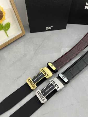 品名：万宝龙 Montblanc 自动带 材质：原单牛皮腰带 百分百头层牛皮腰带保证真皮，24K纯钢扣，专柜原单品质、做工精细，时尚大牌，送人自用首选 包装： - 点击图像关闭
