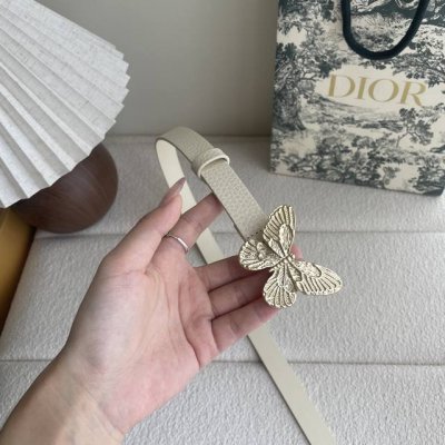 Dior新款腰带，采用精致头层皮制作，手感柔软，舒适细腻，精品蝴蝶扣，精致优雅，时尚大方。宽2.0Cm