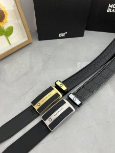品名：万宝龙 Montblanc 自动带 材质：原单牛皮腰带 百分百头层牛皮腰带保证真皮，24K纯钢扣，专柜原单品质、做工精细，时尚大牌，送人自用首选 包装：