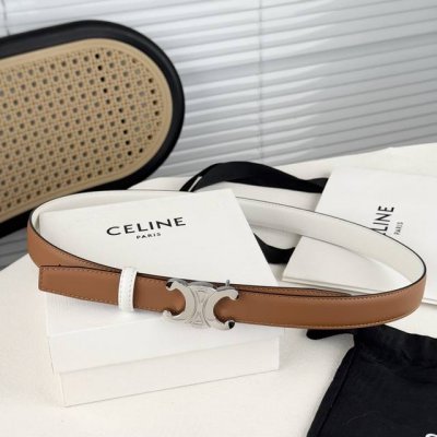 Celin E新品立体浮标扣女士腰带 意大利进口小牛皮 搭铜扣 宽度2.5双面佩