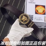 品名：范思哲.Ver Sace原单 型号：认准如图专柜包装，送打孔器材料：双面可用，百分百头层牛皮，保证真皮。美人头，24K钢扣，复古做旧工艺长城纹路，双面可用