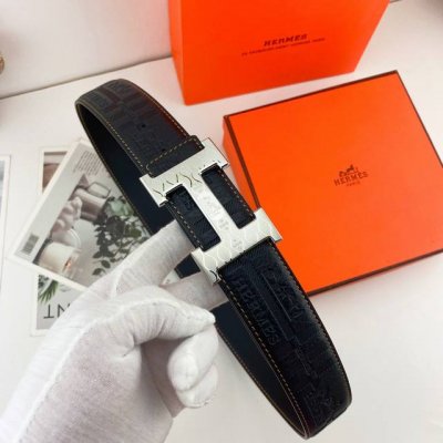 爱马仕 特种皮腰带系列 ，原厂五金精品不锈钢扣 手感柔软舒适 宽3.8CM。