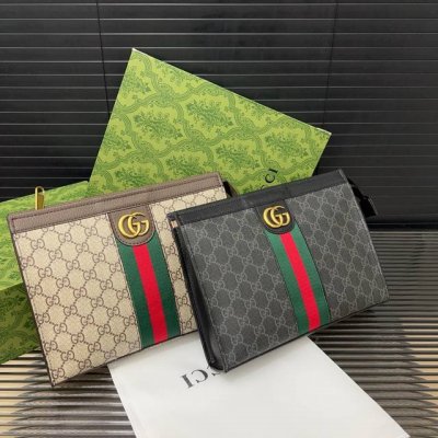 Gucci 古奇 Gg 洗漱包 手拿包 手包 男女同款 经典百搭 实物拍摄 原厂原版面料 配送防尘袋 礼盒 26 X 20 Cm。