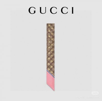 Zg同步镀金蜜蜂Gucci双层真丝飘带 尖端专柜最最新款来袭女神必入 法国进口真丝面料非常特别的触感 超多用途：领巾、发带、包包配饰、腰带.....等等等等，超