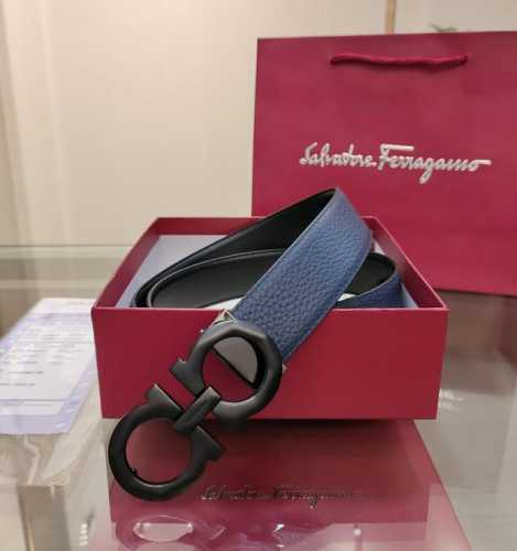 Ferragamo 菲拉格慕 双面进口牛皮，搭配精品铜扣，自行选择搭配，真材实料有质感，时尚经典不失风范 ，长短可自行裁剪
