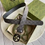 特 Gucci古奇专柜新款，双面进口原厂牛皮，搭配精品五金旋转扣头，可双面使用，宽度3.8Cm，经典永不过时款，潮流百搭！