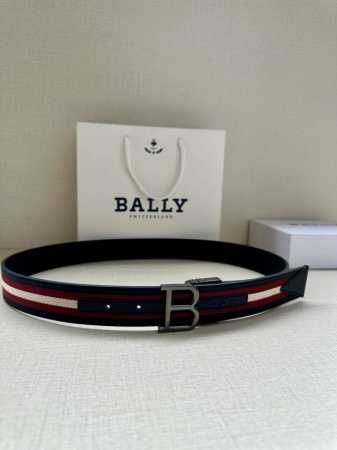 特 3.4宽 Bally 巴利 专柜同款 男士双面用腰带 宽3.4Cm 这款选用反面进口荔枝牛皮精制而成 正面金属搭扣，简约百搭 可调式长度可轻松匹配完美尺寸 - 点击图像关闭
