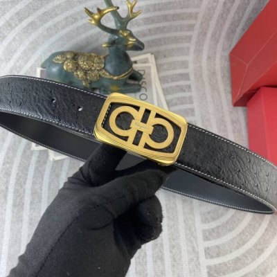 菲拉格慕 特种皮腰带系列 ，原厂五金精品不锈钢扣，手感柔软舒适 宽3.8Cm。