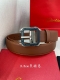 特 卡地亚针扣式皮带，Cartier标志。黑色与棕色牛皮双面皮带，浮雕“Cartier”标志。尺寸：宽35毫米 可调节