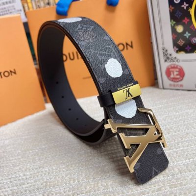 品名：Lv..路易..威登 材质：原单牛皮腰带 百分百头层牛皮腰带保证真皮，24K纯钢扣，专柜原单品质、做工精细，时尚大牌，送人自用首选 包装： 请认准如图专柜
