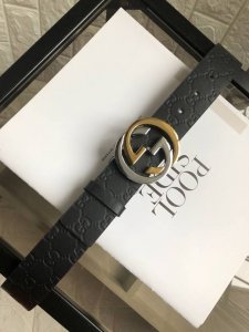 古驰：原单头层牛皮压G面，内衬平纹牛皮底，平板无线带身.搭配原单板扣,原产皮料定制，专柜宽度3.8