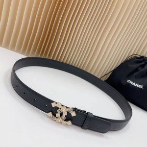 3.0Cm 香奈儿新款腰带 双面头层牛皮皮料 长度 75.80.85.90.95.100.欧 铜五金扣原版开模定制庆祝]