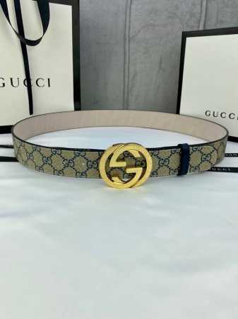 宽度4.0Cm Gucci Marmont系列每一季都会推陈出新，为灵感源于70年代的标志性gg钢扣配件注入现代精髓。这款gg Supreme帆布腰带反面采用黑 - 点击图像关闭