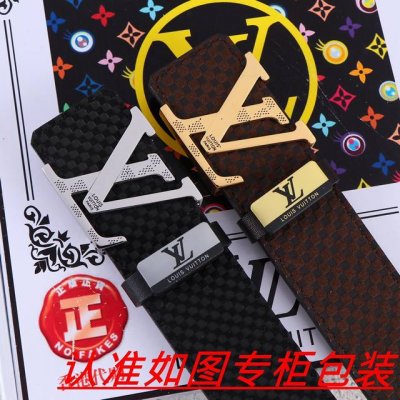 品名：Lv..路易..威登原单 材料：百分百头层牛皮，保证真皮。24K纯钢扣双面可用专柜同等质量， 送人自用首选 包装： 请认准如图专柜包装，赠送打孔器，银联发