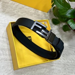 fendl 芬迪 宽35Mm 原单双面头层牛皮制作 搭配原单纯铜尾夹旋转扣五金 奢华优雅 商务休闲百搭款 顶级做工 高清实拍 品质保证