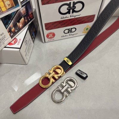 品名：菲拉格幕 原单皮带 材质：原单牛皮腰带 百分百头层牛皮腰带保证真皮，24K纯钢扣，专柜原单品质、做工精细，时尚大牌，送人自用首选 包装： 请认准如图专柜包