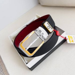 品名：万宝龙.Montblanc原单 腰带 皮带 型号：针扣，新款原版经典精品双色针式扣，实物拍摄，原版头层牛皮 材料：百分百头层牛皮，保证真皮。双面可用专柜同